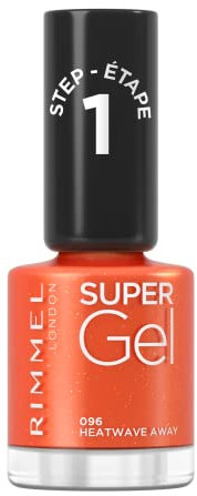 Rimmel London Super Gel Nail Polish, 96 Heatwave Away, 12ml
