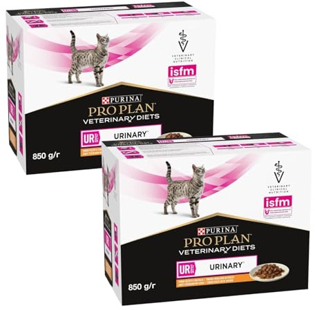 Purina PRO PLAN Dietas Veterinarias UR St/Ox Urinary Pollo | Paquete Doble | 2 x 10 x 85 g | Alimento Completo Dietético para Gatos | para Apoyo del Tracto Urinario
