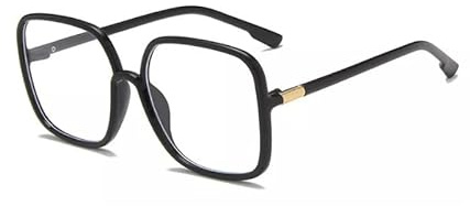 TECH-LINE-DIRECT FASHION ACCESSORIES Blue Light Blocking Glasses women Anti Glare UV Filter Computer Gaming Glasses Retro square Eyeglasses [Black Frame]