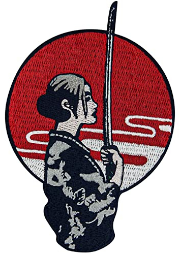 Aufnäher, bestickt, Design: Samurai-Grad, zum Aufbügeln oder Aufnähen
