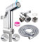 Pulvérisateur de toilettes pour bidet - Accessoire de bidet d'eau chaude en acier inoxydable pour lavabo ou toilette, comprenant un tuyau inoxydable de 59 Accessoires de bidet