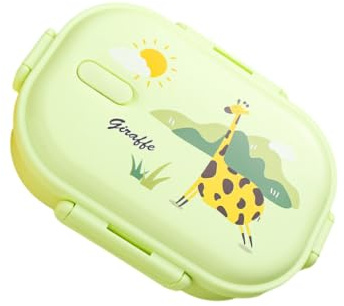 Guangcailun Fiambrera térmica Ligera y portátil para el Trabajo o la Escuela con una Sencilla Idea de Regalo Fiambrera Bento de Acero Inoxidable, Verde