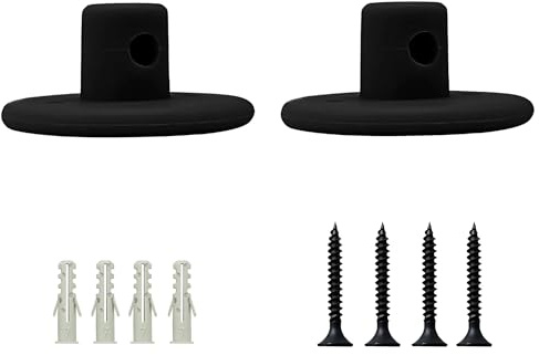 LEDSone 2 Pcs Pendant Light Hook Plate Ceiling Canopy Kit Ceiling Rose Hook | Silicone Cable Clip Wire Clamp Pendant Light Cord Grip Cable Fixing for Chandelier Ceiling Spider Lights (Black)