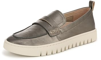 Vionic Uptown - Mocasines para mujer, cuero plomizo , 38 EU