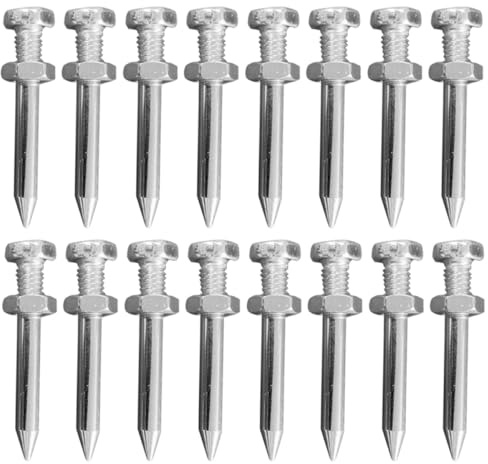 IWOWHERO Clavos de Metal para Aireador de Césped, 26 Piezas, 4.2 Cm, Accesorios para Zapatos Aireadores, Herramienta para Airear Suelo de Jardín, Uso en Arcilla y Arena