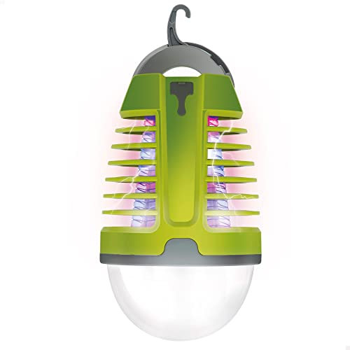 Aktive 61552 - Lámpara antimosquitos LED nocturna, Luz blanca 70 lúmenes, Antimosquitos eléctrico 9x15cm, Incluye cable USB y cepillo limpiador, Lámpara mata mosquitos