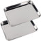 SWAWIS 2x Rectangulaire Plaque à Pâtisserie, 26x20x2.5cm Plateau de Four, Plaques de Cuisson en Acier Inoxydable pour cuisson rôti, passe au lave-vaisselle