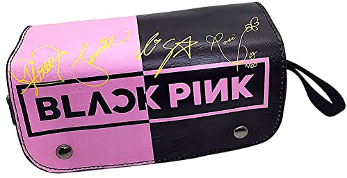 IOSCDH Black-pink Astuccio per Matite,Astuccio Grande Capacità Matita Borsa,per astuccio per studenti,Cosmetici Borse Pencil Holders Forniture Scolastiche Ufficio Black-pink Regalo di Cancelleria A