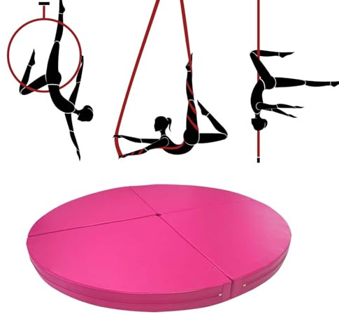Tappetino da Pole Dance Tappeto di Sicurezza per Cerchio Aereo/Yoga/Pole Dance, Tappetino Protettivo Circolare Antiscivolo Spesso per Palestra Domestica, Tappetino da Pole Dance Art Fitness Spogliarel