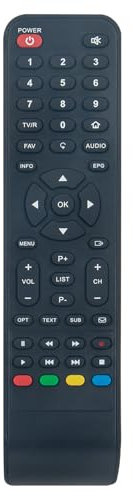 AULCMEET Replacement Remote Control Compatible with HDMI Decoder Satellitare FTA receiver SRT 7030,SRT 7031,SRT 7015,SRT 7020, STRONG SRT 7040 S2 DVB-S2 Encoding Video HEVC.265 MAIN 10