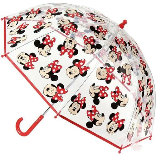 Ombrello Disney per bambini con Frozen, Topolino, Minnie e Stitch – ombrello per bambini resistente al vento e all'acqua con design colorato e impugnatura ergonomica