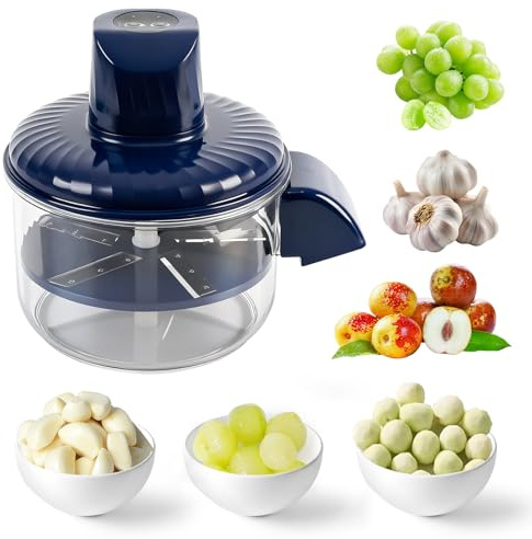Pelapatate elettrico per frutta, 3 in 1, senza fili, per sbucciare l'aglio automatico di tipo C, ricaricabile tramite USB, per piccoli frutti, diametro entro 4,5 cm, per campeggio e cucina