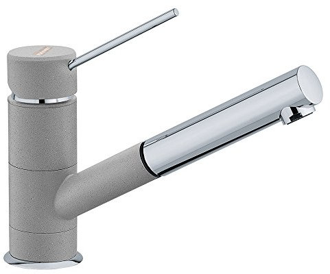 Franke Set Kitchen Sink tap with The Pull-Out spout Sirius Top-Chrome/Stone Grey 115.0476.650 + SR01 Green