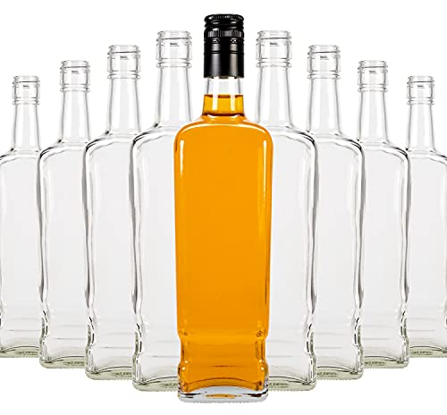 SUPERBUTELKI.PL Set mit 700ml Flaschen Walker 30 Stücke,Glass Beverage Bottles - Leere Glasflaschen Zum Befüllen, Deko Fläschchen, Elegantes Und Modernes Glas - Hochwertiges Glas (30, 700ml)