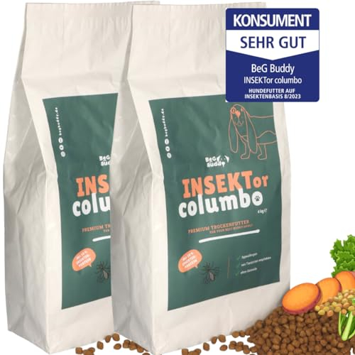 BeG Buddy Insekten Hundefutter, hohe Verträglichkeit, getreidefrei, für Allergiker Hund [ Insektenprotein ] Sensitive Trockenfutter Allergie Hund ohne Getreide - [2x4 kg]