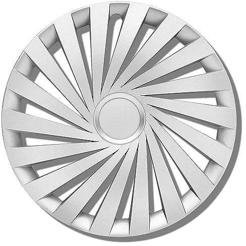 Radkappen 17 Zoll Silber matt Radzierblenden 4er Set - Imperium Radblenden für Stahlfelgen - Zierkappen