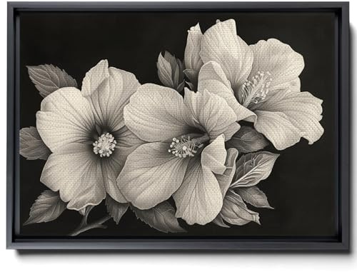 3D Art Prints, 3D Wall Art Decor, Pen and Ink Memorable Month Floral, Handmade Personalize Birth Flower Anniversary Wedding Gift Mothers Day Tattoo Sketch State Flower, Canvas,Wall