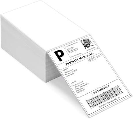 Carehabi Lot de 500 Étiquettes d'expédition Thermiques 10 x 15 cm, Adresse Autocollantes Résistant aux rayures, à l'eau, à la saleté, à la poussière et à la graisse