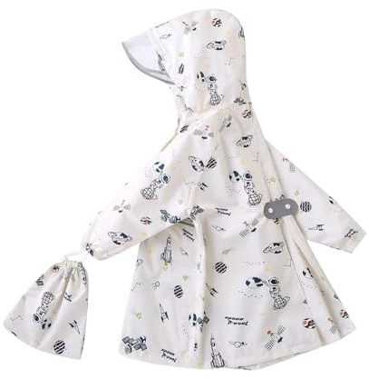 Regenponcho Kinder, Regenmantel für Mädchen Jungen Transparenter Hutkrempe Verbreitern Regenjacke Regenfest Tragbare Faltbare Regencape Kinder Regenponcho mit Aufbewahrungstasche Regenkleidung Outdoor
