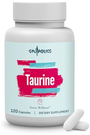 Gyumolics Taurine Supplement 2000mg - Amino Acid Supplement with L-Theanine, Inositol, B6 & B12 - Non-GMO, Gluten-Free, Vegetarian Capsules - 120 Taurine Capsules