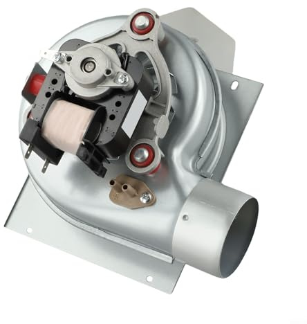 HpLive Motor de estufa de calefacción de 35 W con carcasa de aluminio para montaje de ventilador de tornillo sin fin y ventilación eficiente en hornos de pared, color plateado