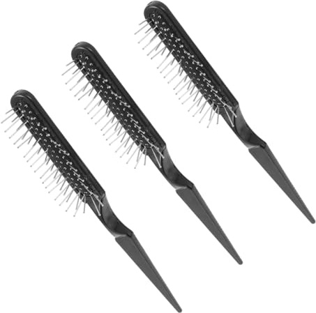 CLISPEED Set 3 Spazzole per Cotonare e Massaggio del Capelluto Setole in Acciaio Antistatiche, Pettine per Tintura e Styling Chioma Asciutti e Bagnati, Strumenti Professionali per Donne