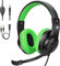 BlueFire Kids Headphones with Microphone, Gaming Headset 3.5mm Bass Stereo Childrens Gaming Headset for PS5/PS4/Xbox/Xbox One/Nintendo Switch/PC (Green)