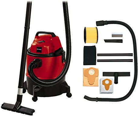 Einhell Nass-Trockensauger TC-VC 1825 (1.250 W, 25 l-Behälter, 180 mbar Saugleistung, Blasanschluss, inkl. Saugschlauch, Kombidüse + Fugendüse, 1x Schmutzfangsack, 5x Vliesbeutel)