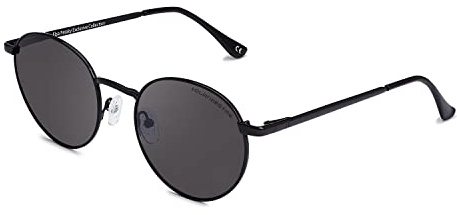 CLANDESTINE - Gafas de Sol Unisex - Modelo Orbita - Color Negro - Cristal Polarizado Antirreflejante de Color Negro - Montura de Acero Inoxidable - 139 mm x 49 mm