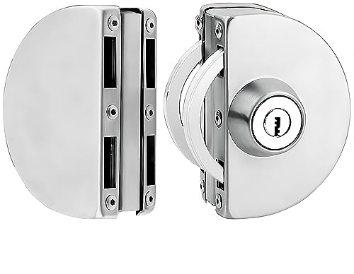 Qrity Edelstahl Glastürschloss mit Schlüssel Öffnen/Schließen für 10-12 mm Glas Dickes Büro, Zuhause, Bad