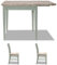 Florence sage green kitchen table and 2 country style chairs set. Solid wood kitchen dining table set. Kitchen Breakfast Furniture