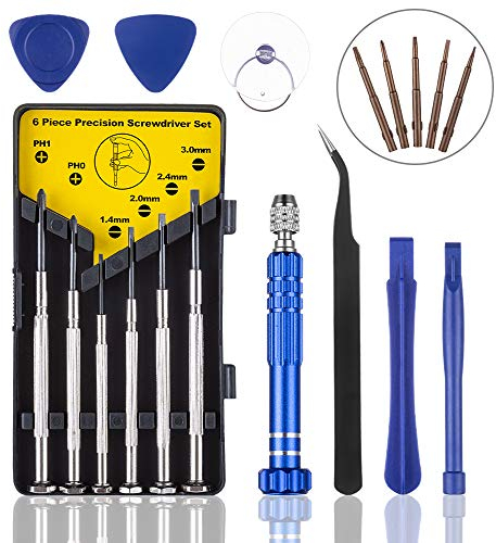 Tiiduo 17 in 1 Precision Screwdriver Set, Professional Small Screwdrivers Eyeglass Repair Kit, Suitable for Mobile Phone Glasses Watch Jewelers Laptop DIY Projects Repair Screwdriver Set