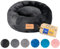 MIMIKO Pets - Hundebett & Katzenbett - Shaggy Rund | Flauschig Donut Hundekissen & Katzenkissen | M (45cm) Schwarz | waschbar Dog Bed | Hundebetten in Größen M - XXL für kleine und Grosse Hunde
