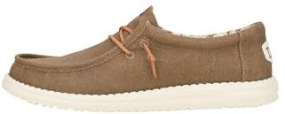 HEYDUDE Wally Tela Cerata, Scarpe Uomo Slip-On, Walnut, 44
