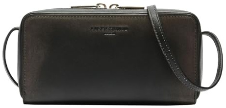 LIEBESKIND BERLIN Umhängetasche Lou Vintage Leather Crossbody Black dunkelbraun