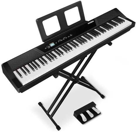 MOSEN 88 Key Weighted Portable Digital Piano Set for Beginner Adults