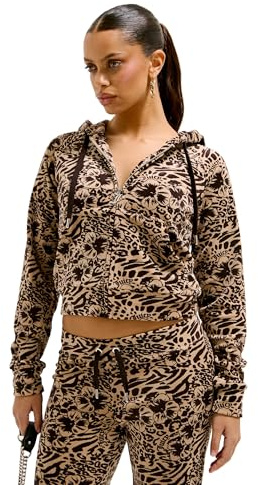 Juicy Couture Hibisc Madison Hoodie Kapuzensweatjacke, Sweatjacke Mit Kapuze Und Reißverschluss Aus Velour in Verschiedenen Farben Sweatshirt à Capuche Femme