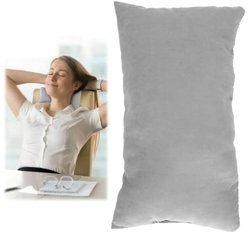 HJYIMYI Mini Almohada, 28 x 17.8 cm Almohada Pequeña Viaje, Almohadas Pequeñas para Dormir, Cojines Pequeños, Algodón, Suave y Cómodo, Lavable a Máquina, para Cuello, Muñeca, Lumbar y Rodilla (Gris)