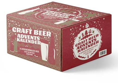 Bier Adventskalender zum Selber Befüllen – stylischer DIY Adventskalender für 24 × 0,33l Flaschen – originelles Biergeschenk für Männer & Frauen – Geschenk Idee für die Adventszeit, Bier Geschenkbox