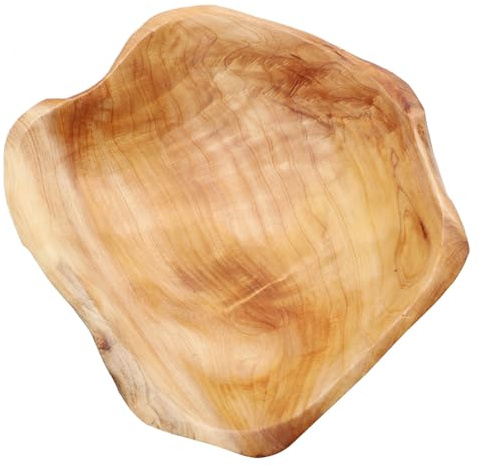 BAZEITFLOW Ciotola Portafrutta in Legno Intagliato Mano Vassoio Decorativo per Casa e Ristoranti Resistente e Creativo per Frutta e Snack