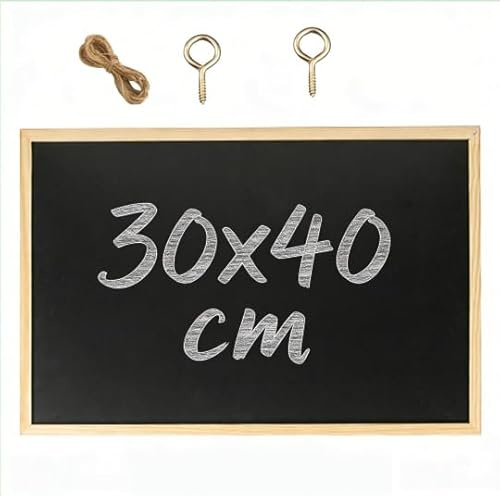 A3 Hanging Chalkboards with String, 30 x 40 cm Wall Mounted Chalkboard Hanging Blackboards Medium Chalk Board for Wall Writing Boards for Office Home Store