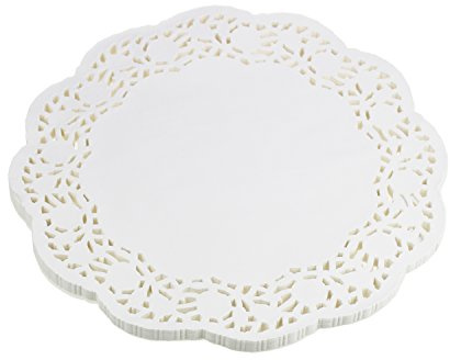 LJY 100 Off-White Round Paper Doilies, 12 Inch for Scrapbooking