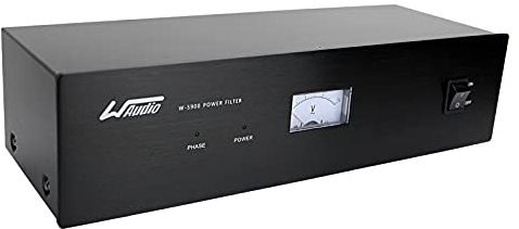 WAudio AC Noise Power Conditioner - Mains Purifier Audio Video Noise Filter Surge Protector with US Standard Sockets (Black)