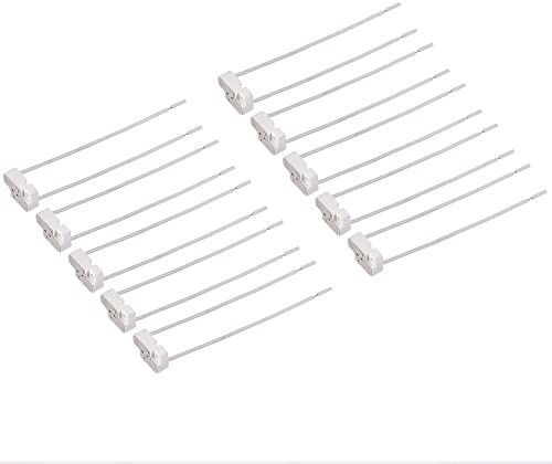 sourcing map Bulb Socket, AC/DC 12-250V 2A 15cm Long LED Lamp Base Holder for GU5.3 G4 MR16 MR11 GX5.3 G6.35 Bulbs, Pack of 10