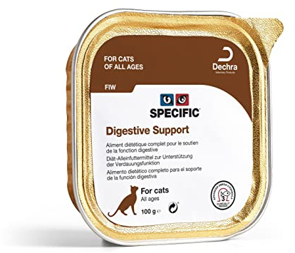 SPECIFIC® Digestive Support (FIW) - 7x100g - Cibo umido gatti di tutte le età - Rafforza la flora intestinale – Ricco di vitamine e minerali - Arricchito con postbiotici - DECHRA Veterinary Products
