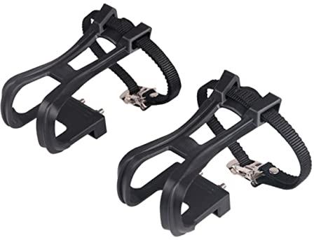 Zehenclip und Riemen Set Fahrrad Pedal Zehen Klipp Bügel Gurte für Radfahren Rennrad Mountainbike