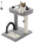 PETEPELA Pequeño árbol rascador de 51 cm con columna de sisal, para gatos, color gris