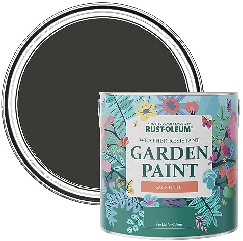 Rust-Oleum Black Mould-Resistant Garden Paint In Satin Finish - Dark Magic 2.5L
