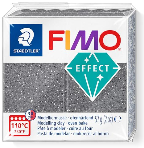 STAEDTLER 8010-803 FIMO Effect Oven-Hardening Polymer Modelling Clay - Stone Granite (1 x 57g Block)