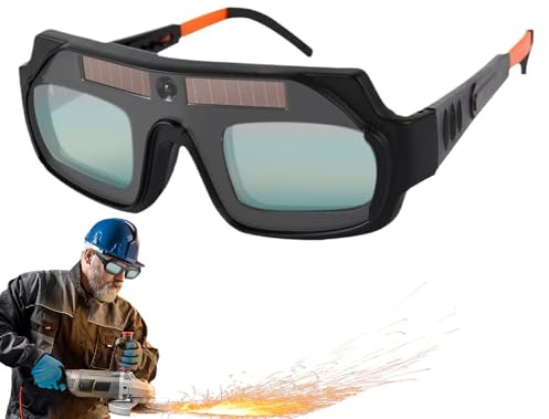 Renchey Gafas De Soldadura Con Auto Oscurecimiento - Protección Visual Con Amplio Rango De Oscuridad,Casco Ajustable Diseño Portátil Para Soldadura Corte Unisex